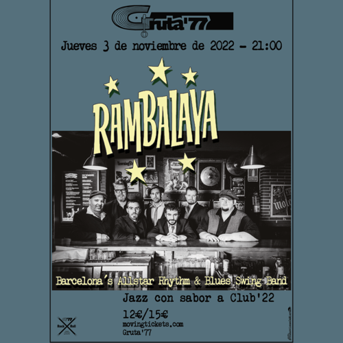 Jazz con Sabor Club22: Rambalaya en Gruta77