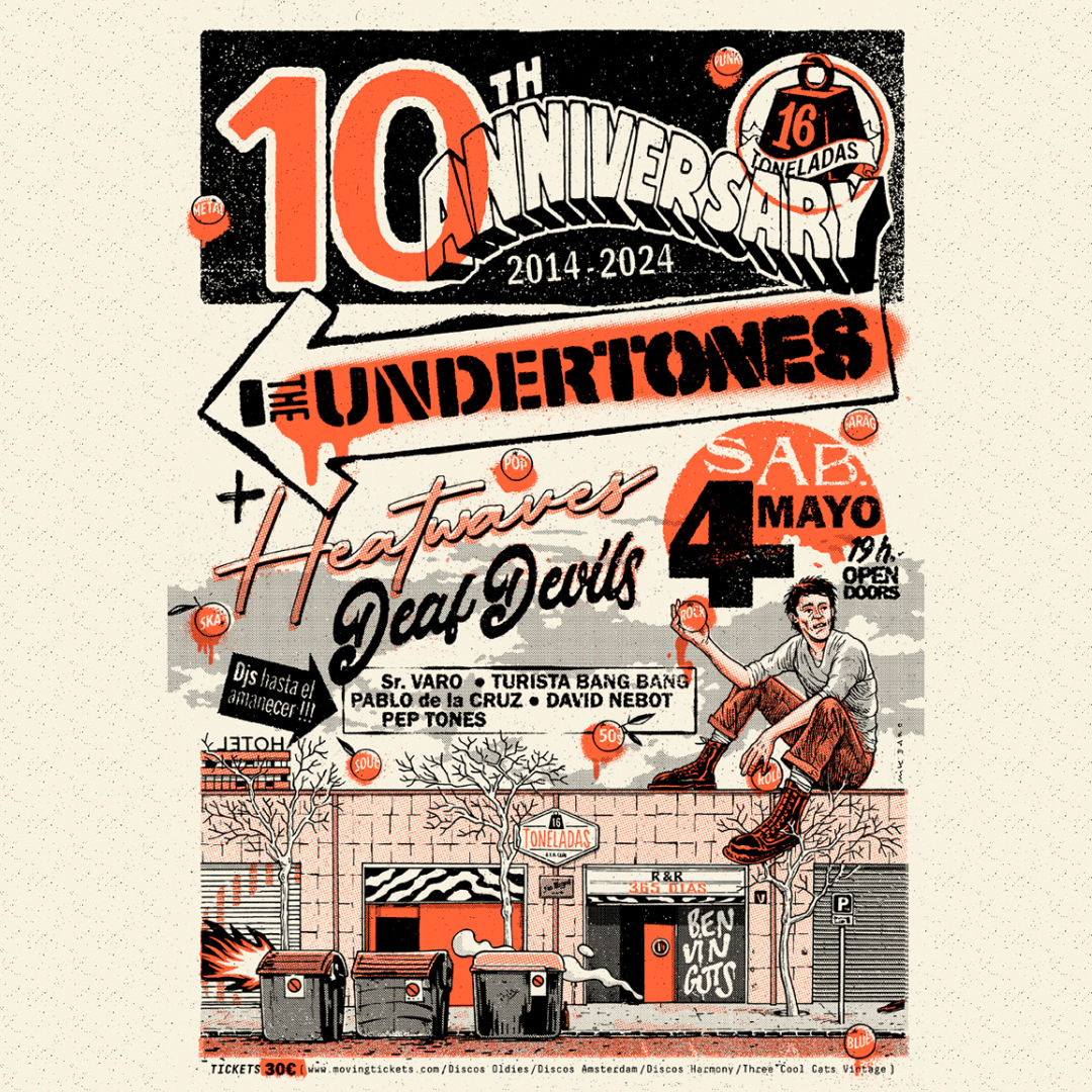 The Undertones + Heatwaves + Deaf Devils en el 10 Aniversario de 16 Toneladas