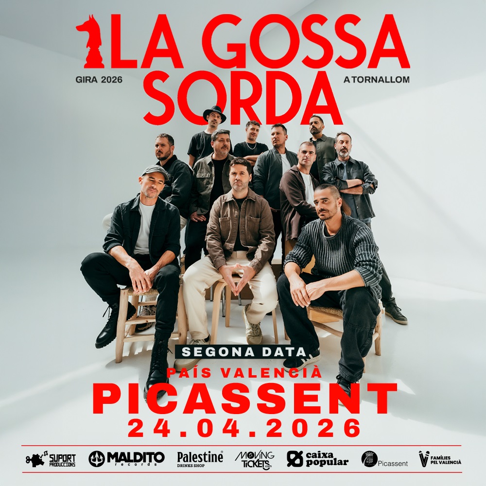 Cartell oficial de La gossa sorda Picassent (Primer concert)